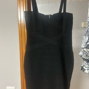 Classic Black Strap Sheath Dress